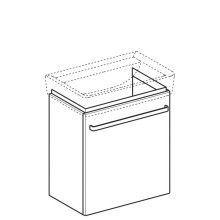 Тумба белый глянец/белый матовый 55 см Geberit Renova Compact 862060000