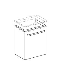 Тумба светло-серый глянец/светло-серый матовый 50 см Geberit Renova Compact 862056000