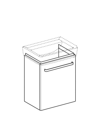 Тумба светло-серый глянец/светло-серый матовый 50 см Geberit Renova Compact 862056000