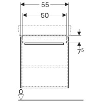 Тумба светло-серый глянец/светло-серый матовый 55 см Geberit Renova Compact 862061000