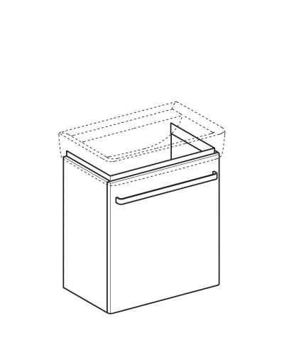 Тумба светло-серый глянец/светло-серый матовый 55 см Geberit Renova Compact 862061000