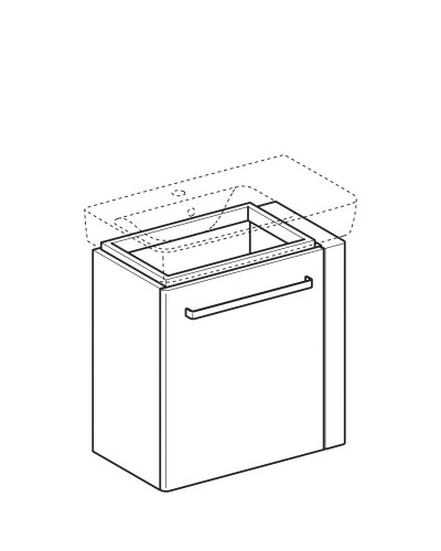 Тумба белый глянец/белый матовый 59 см Geberit Renova Compact 862065000