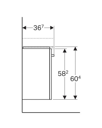 Тумба белый глянец/белый матовый 59 см Geberit Renova Compact 862065000