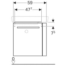 Тумба светло-серый глянец/светло-серый матовый 59 см Geberit Renova Compact 862066000