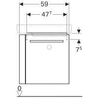 Тумба светло-серый глянец/светло-серый матовый 59 см Geberit Renova Compact 862266000