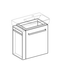 Тумба светло-серый глянец/светло-серый матовый 59 см Geberit Renova Compact 862266000