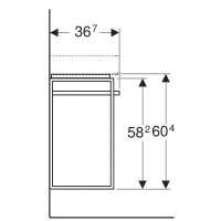 Тумба светло-серый глянец/светло-серый матовый 59 см Geberit Renova Compact 862266000