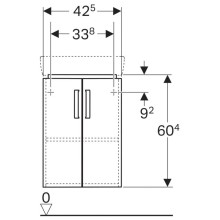 Тумба белый глянец/белый матовый 30х30 см Geberit Renova Compact 862132000