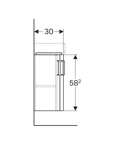 Тумба белый глянец/белый матовый 30х30 см Geberit Renova Compact 862132000