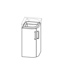 Тумба светло-серый глянец/светло-серый матовый 30х30 см Geberit Renova Compact 862133000