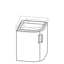 Тумба светло-серый глянец/светло-серый матовый 48,2х48,2 см Geberit Renova Compact 862151000