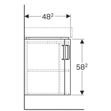 Тумба светло-серый глянец/светло-серый матовый 48,2х48,2 см Geberit Renova Compact 862151000