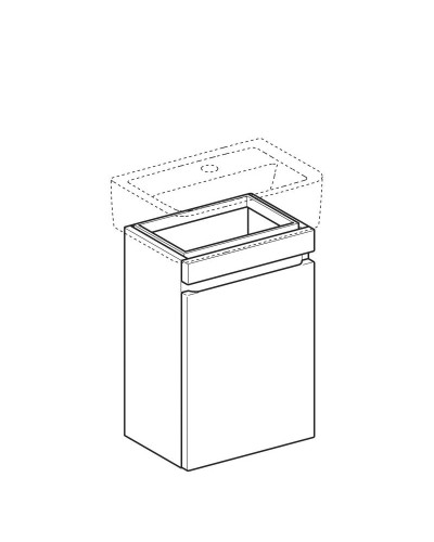 Тумба белый глянец 39,4 см Geberit Renova Plan 869045000