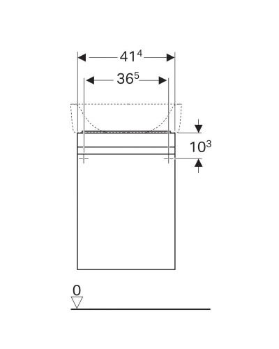 Тумба темно-серый матовый 41,4 см Geberit Renova Plan 869051000