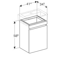 Тумба вяз 41,4 см Geberit Renova Plan 869052000