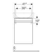 Тумба вяз 41,4 см Geberit Renova Plan 869052000