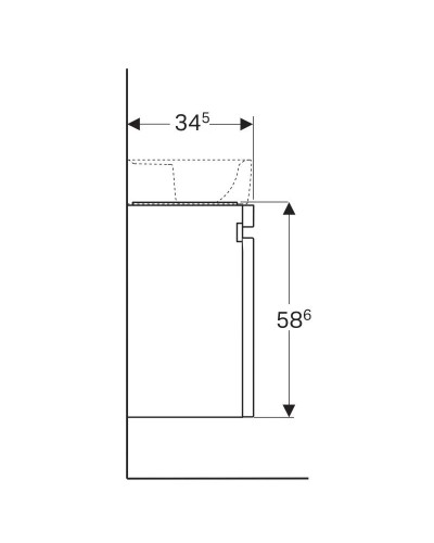 Тумба натуральный дуб 41,4 см Geberit Renova Plan 869053000