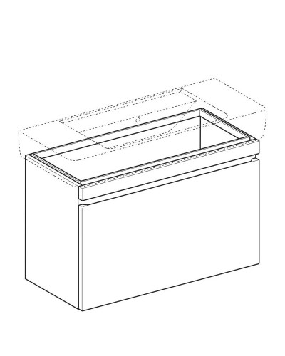 Тумба белый глянец 92,6 см Geberit Renova Plan 869100000