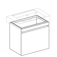 Тумба белый глянец 67,6 см Geberit Renova Plan 869750000