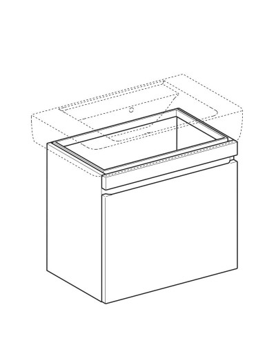 Тумба темно-серый матовый 67,6 см Geberit Renova Plan 869751000