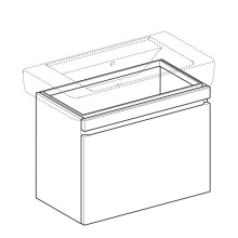 Тумба темно-серый матовый 77,6 см Geberit Renova Plan 869851000