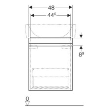 Тумба вяз 48 см Geberit Renova Plan 869552000