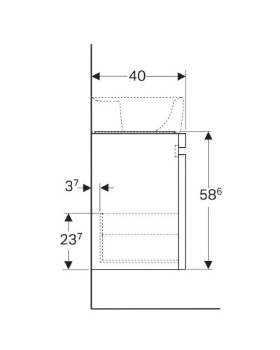 Тумба вяз 48 см Geberit Renova Plan 869552000