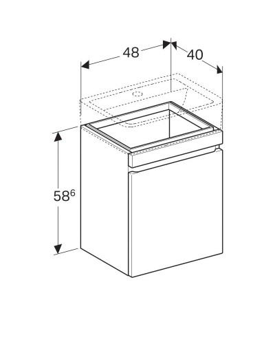 Тумба вяз 48 см Geberit Renova Plan 869552000