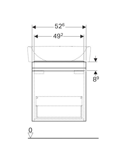Тумба вяз 52,6 см Geberit Renova Plan 869602000