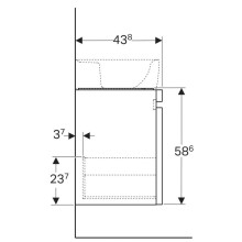 Тумба вяз 52,6 см Geberit Renova Plan 869602000