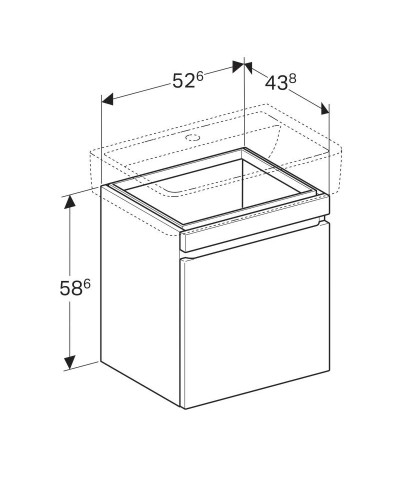 Тумба вяз 52,6 см Geberit Renova Plan 869602000