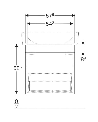 Тумба вяз 57,6 см Geberit Renova Plan 869652000