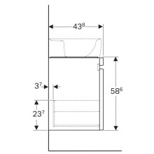 Тумба вяз 92,6 см Geberit Renova Plan 869102000