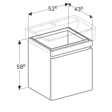 Тумба натуральный дуб 52,6 см Geberit Renova Plan 869603000