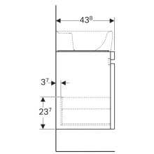 Тумба натуральный дуб 57,6 см Geberit Renova Plan 869653000