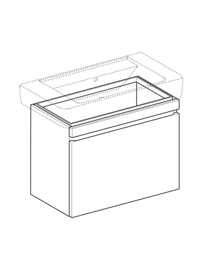 Тумба натуральный дуб 77,6 см Geberit Renova Plan 869853000