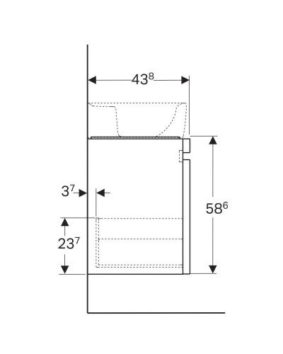 Тумба натуральный дуб 77,6 см Geberit Renova Plan 869853000