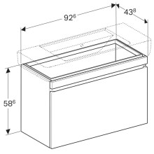 Тумба натуральный дуб 92,6 см Geberit Renova Plan 869103000