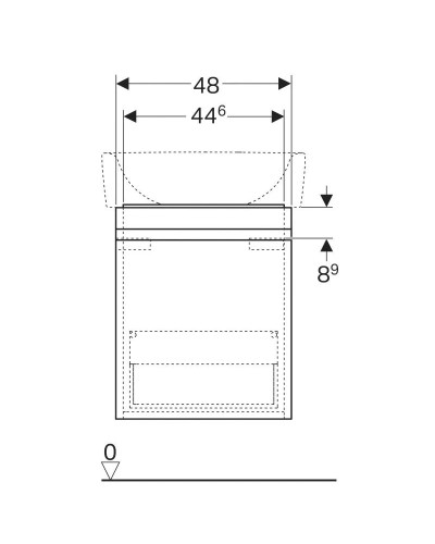 Тумба натуральный дуб 48 см Geberit Renova Plan 869553000