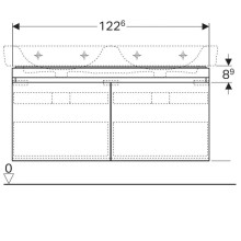 Тумба белый глянец 122,6 см Geberit Renova Plan 869130000