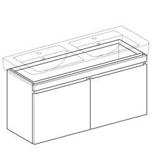 Тумба вяз 122,6 см Geberit Renova Plan 869132000