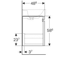 Тумба вяз 122,6 см Geberit Renova Plan 869132000