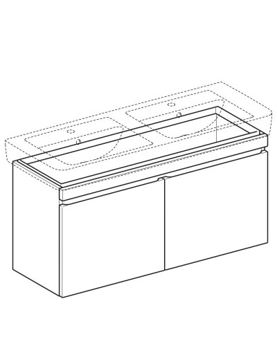 Тумба натуральный дуб 122,6 см Geberit Renova Plan 869133000