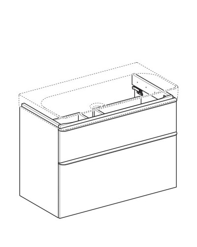 Тумба белый глянец 88,4 см Geberit Smyle Square 500.354.00.1