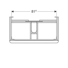 Тумба белый глянец 88,4 см Geberit Smyle Square 500.354.00.1