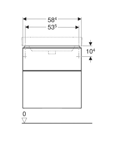 Тумба темно-серый матовый 58,4 см Geberit Smyle Square 500.352.JK.1