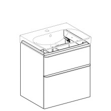 Тумба темно-серый матовый 58,4 см Geberit Smyle Square 500.352.JK.1