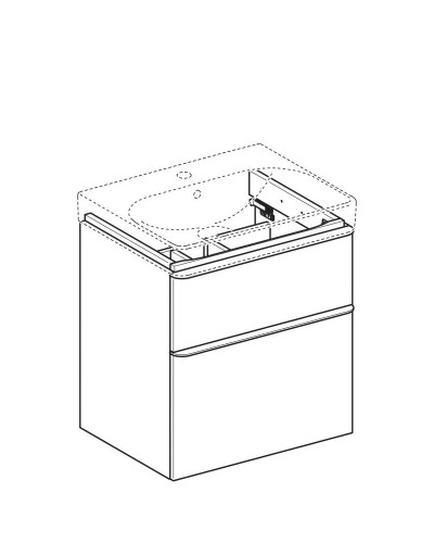 Тумба темно-серый матовый 58,4 см Geberit Smyle Square 500.352.JK.1