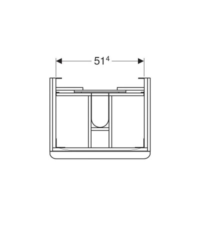 Тумба темно-серый матовый 58,4 см Geberit Smyle Square 500.352.JK.1