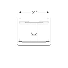 Тумба песочный глянец 58,4 см Geberit Smyle Square 500.352.JL.1